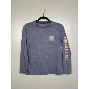 Vineyard Vines Youth M (12-14) LS‎ Shirt Mountains/Name On Chest/Sleeve